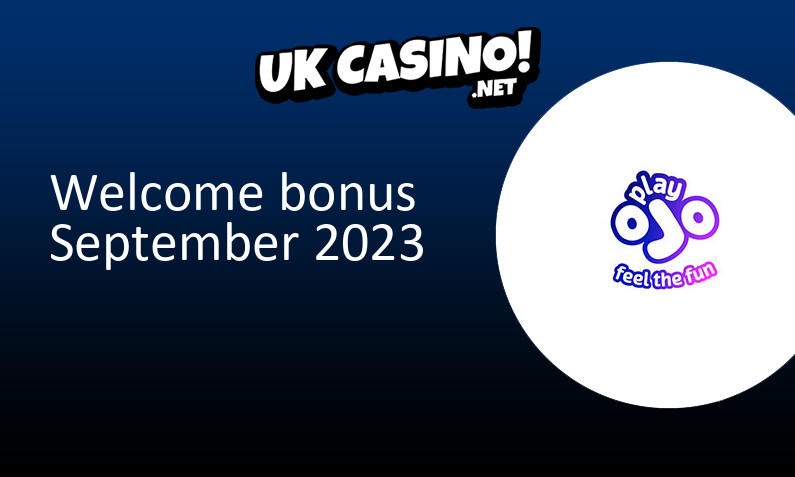 Latest UK bonus from Play Ojo Casino September 2023, 50 bonus spins